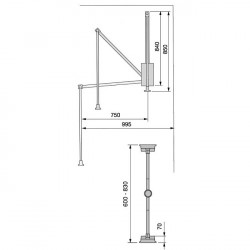 Lift pentru haine 12kg Moka