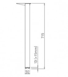 Picior masa/birou CUB-IN H715 aluminiu