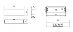 Priza incorporabila PRESTINO 2xSCHUKO, USB A+C, RJ45, HDMI-schita