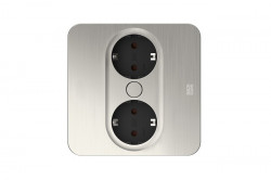 Priza Twist2 patrata 2xShuko otel inoxidabil 230V 946.001  Bachmann