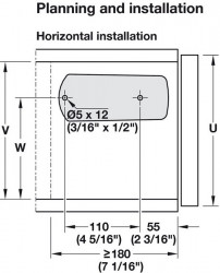 Sistem usa rabatabila capac alb 100N 365.48.712 Hafele