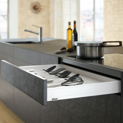 LEGRABOX Pure - Laterala N sertar 400mm alb-matase mat 770N4002S set Blum