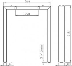 Picior birou Flat Edge
