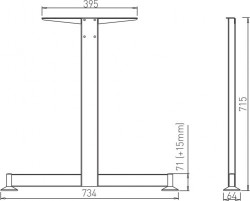 Picior birou Tend Desk bar