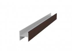 Profil intermediar wenge 3m sistem usi glisante Galex Practik 10mm
