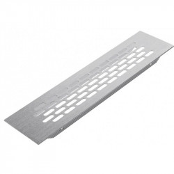 Grila de aerisire 245x60 mm perforatii ovale otel periat