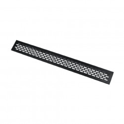 Grila ventilatie 484x60mm perforatii ovale negru mat