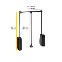 Lift pentru haine 12kg  negru accesorii dressing Hack