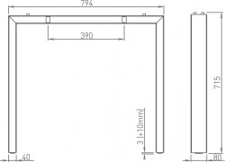 Picior birou Flat Edge