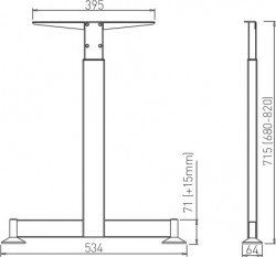 Picior birou Tend Desk bar