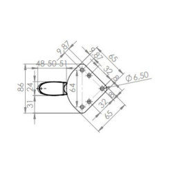 Picior mobila Efes H160mm negru mat
