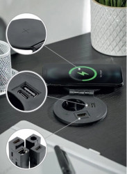 Priza CHARGER PLUS, 1xSCHUKO, 1xUSB A+C, HDMI,incorporabila, incarcare WIRELESS