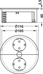 Priza Twist2 2xShuko alb mat 230V 946.200 Bachmann