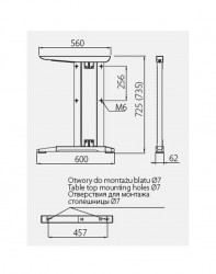 Set picior birou 600x725