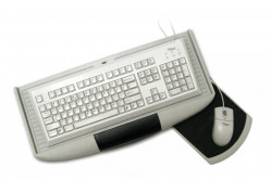 Suport pentru tastatura si mouse cu glisiera 27mm, gri