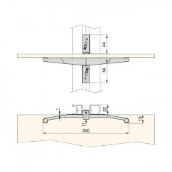 Suport polita pentru polite de sticla sistem modular polite Zero