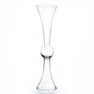 Vaza din sticla transparenta Iuno H 60 cm
