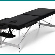 Pat masaj 2 sectiuni - - masa masaj - structura Aluminiu Negru