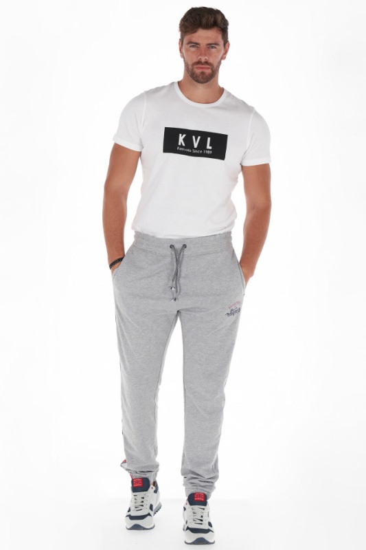 KVL - Pantaloni de trening cu dunga contrastanta pe picior