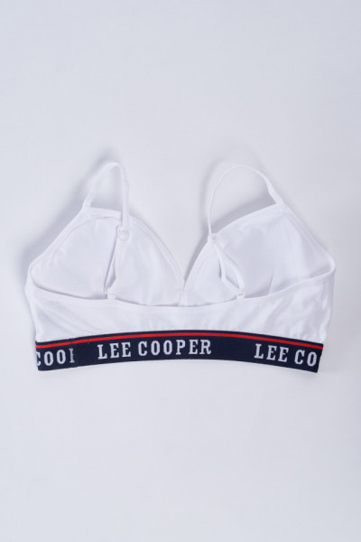 Lee Cooper - Bustiera dama cu banda logo si bretele reglabile
