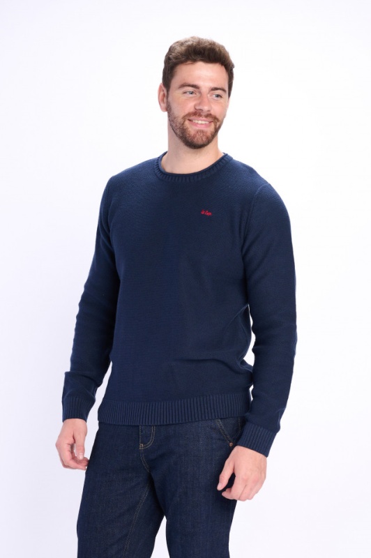Lee Cooper - Pulover maneca lunga barbat cu detalii si logo