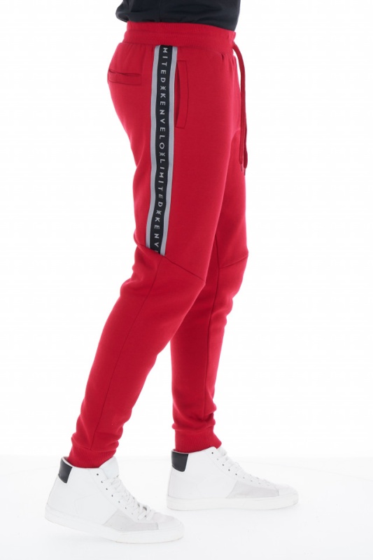 KVL - Pantaloni de trening barbat cu banda logo in lateral