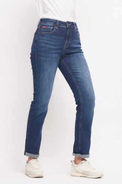 Lee Cooper - Blugi de dama cu aspect usor decolorat straight fit