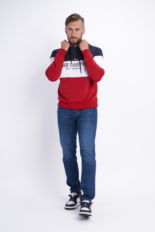 Lee Cooper - Hanorac barbat cu gluga si logo