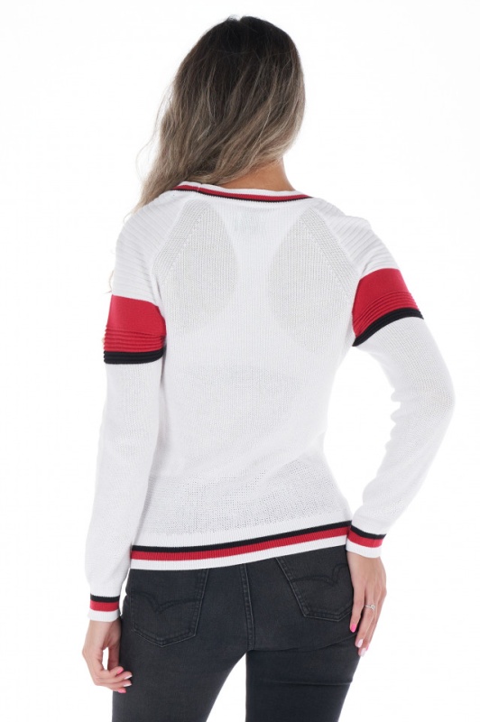 Lee Cooper - Pulover dama din bumbac cu detalii contrastante