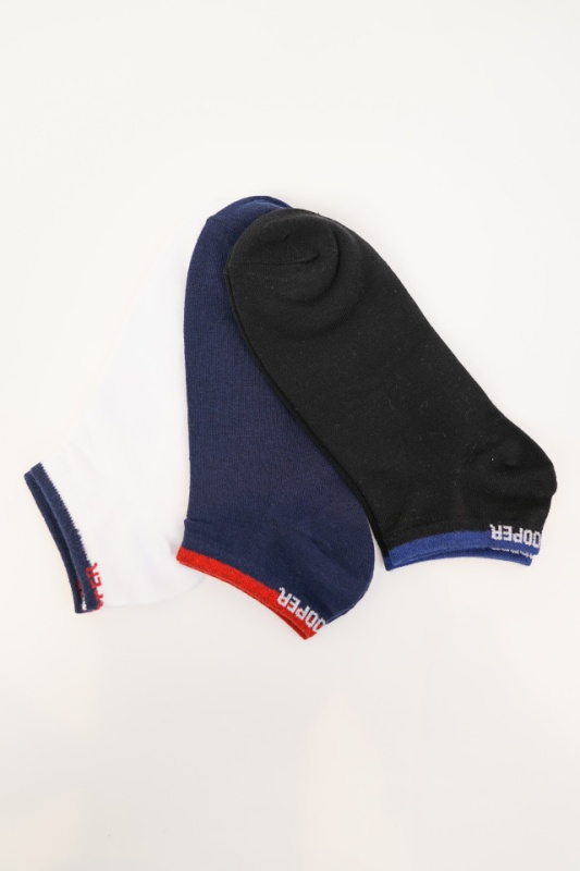Lee Cooper - Set de 3 perechi de sosete cu logo diverse culori