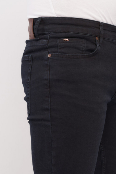 Timeout - Blugi barbat slim de culoare inchisa cu logo