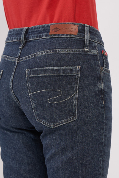 Lee Cooper - Blugi dama boyfriend cu aspect decolorat si logo