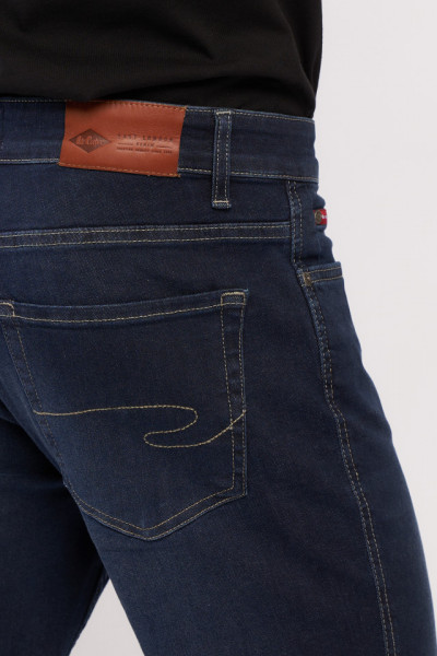 Lee Cooper - Blugi de barbat superslim cu aspect decolorat si logo