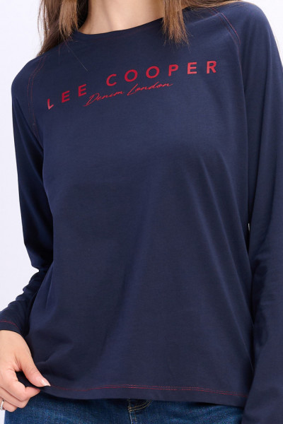 Lee Cooper - Bluza dama cu detalii contrastante si logo