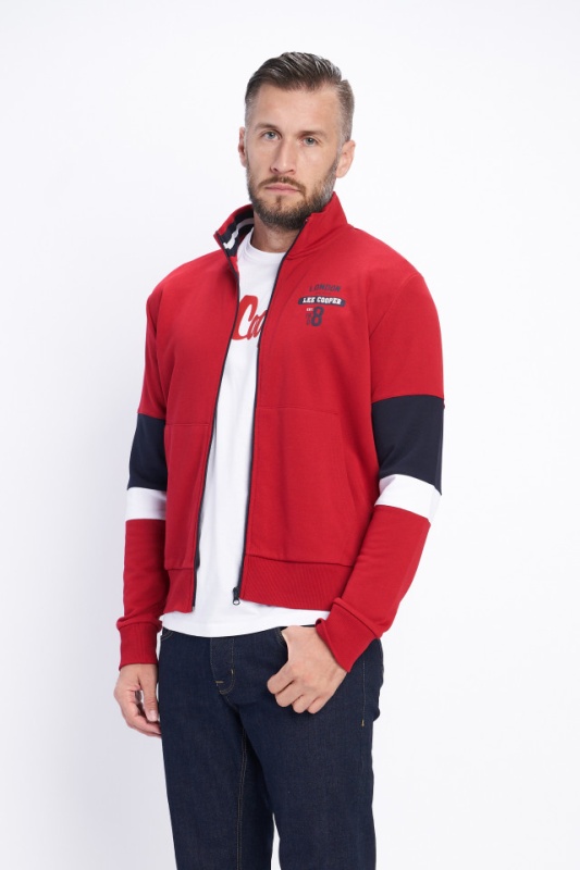 Lee Cooper - Hanorac barbat cu fermoar si logo