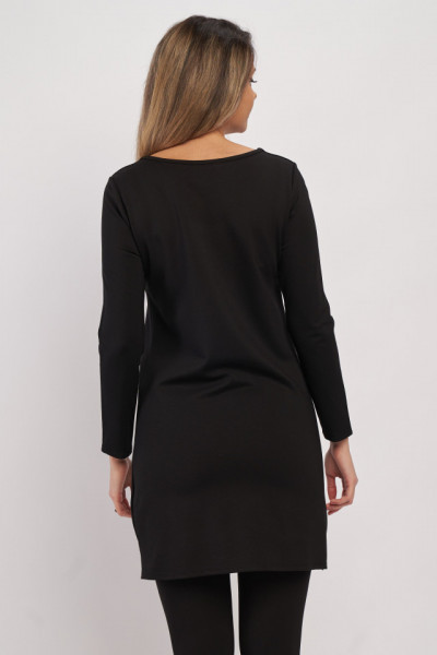 Montecristo - Rochie dama cu maneca lunga si detaliu animal print
