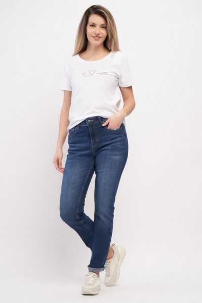 Lee Cooper - Blugi de dama cu aspect usor decolorat straight fit