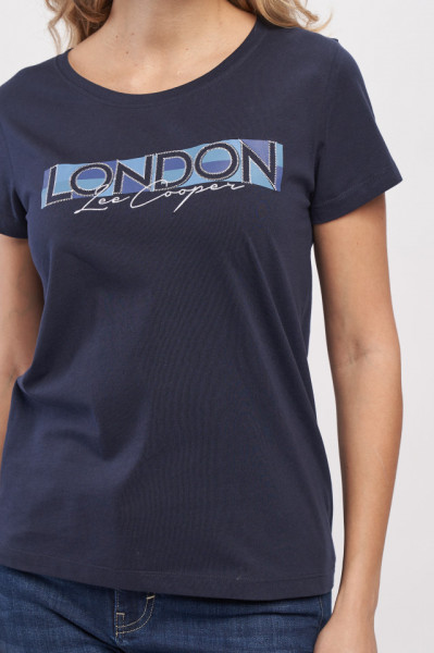 Lee Cooper - Tricou dama cu imprimeu si logo