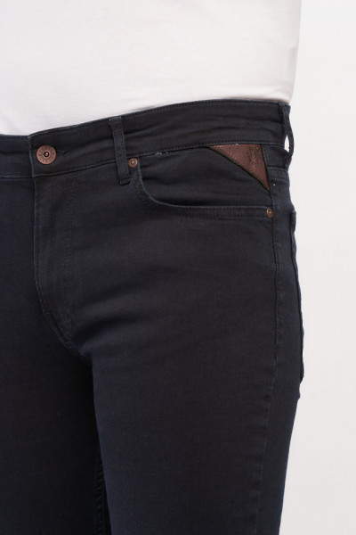 Timeout - Blugi barbat slim de culoare inchisa cu logo