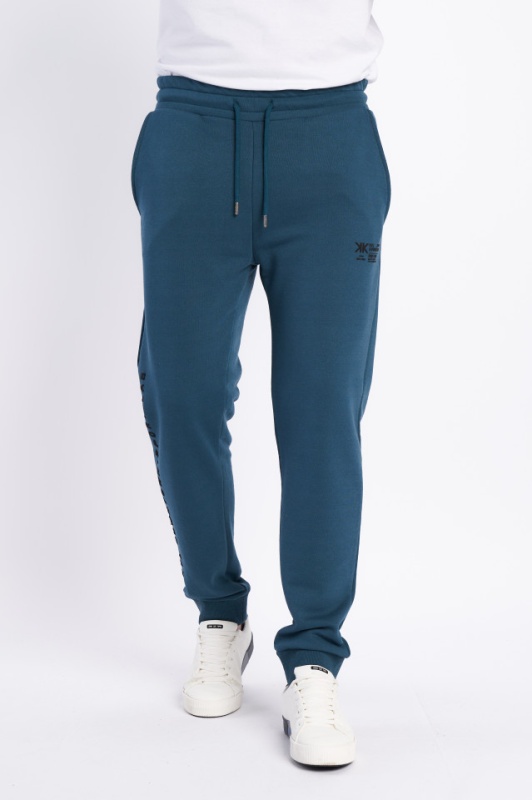 Kenvelo - Pantaloni de trening cu snur pentru ajustare si logo
