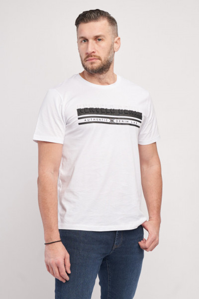 Kenvelo - Tricou maneca scurta barbat cu logo inscriptionat pe piept