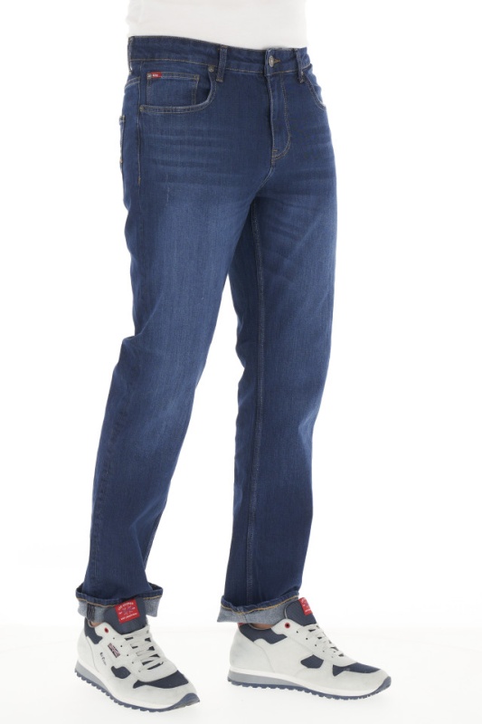 Lee Cooper - Blugi barbat regular fit de culoare inchisa