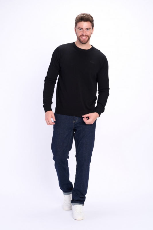 Lee Cooper - Pulover barbat din bumbac cu logo brodat