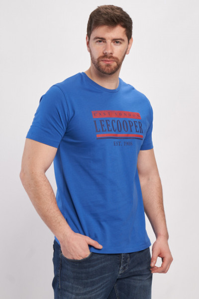 Lee Cooper - Tricou barbat din bumbac cu logo aplicat