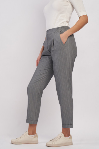 Montecristo - Pantaloni lungi dama cu model in dungi si buzunare oblice