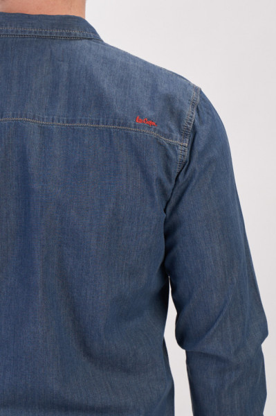 Lee Cooper - Camasa barbat din denim cu buzunare aplicate si logo