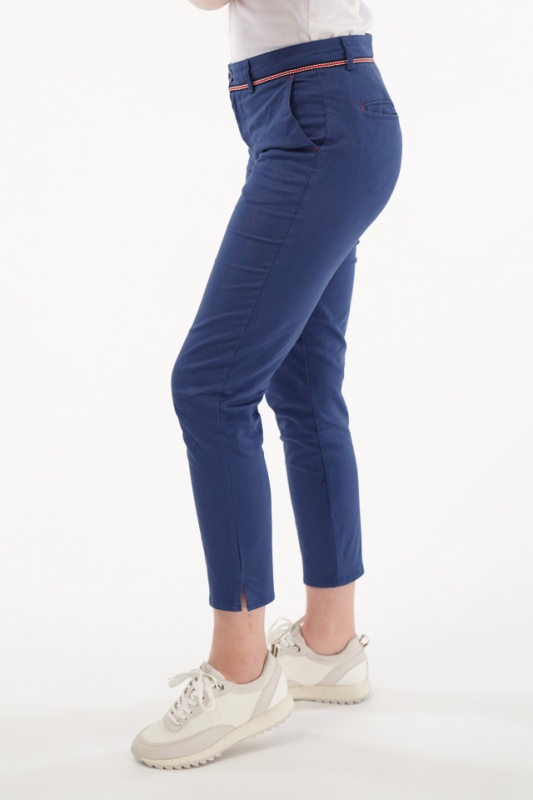 Lee Cooper - Pantaloni chino cu lungime 3/4 si detaliu brodat in talie