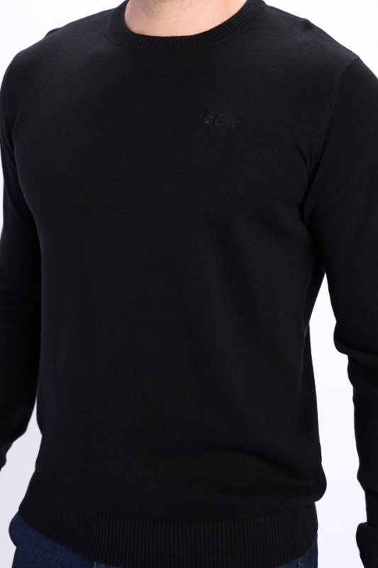 Lee Cooper - Pulover barbat din bumbac cu logo brodat