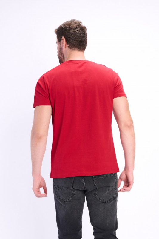 Lee Cooper - Tricou barbat din bumbac cu imprimeu si logo