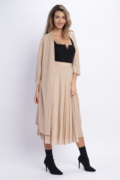 Montecristo - Cardigan lung dama cu fir auriu